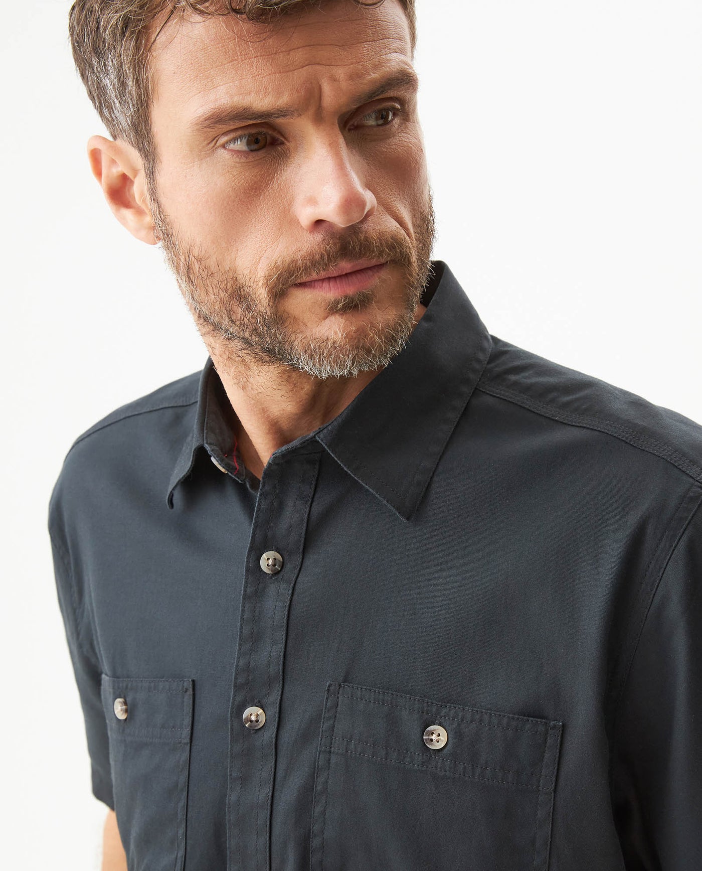 Men's Shirt, Short Sleeve - Black 619G034 - 4