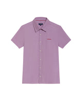 Men's Short Sleeve Slim Fit Mini Stripe Shirt in Cotton, Twilight 619G035 - 2