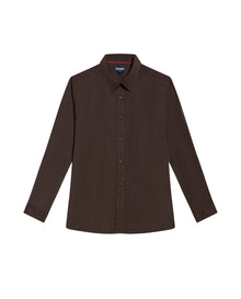Men's Long Sleeve Shirt - Brown - 1