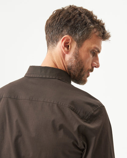 Men's Long Sleeve Shirt - Brown - 6