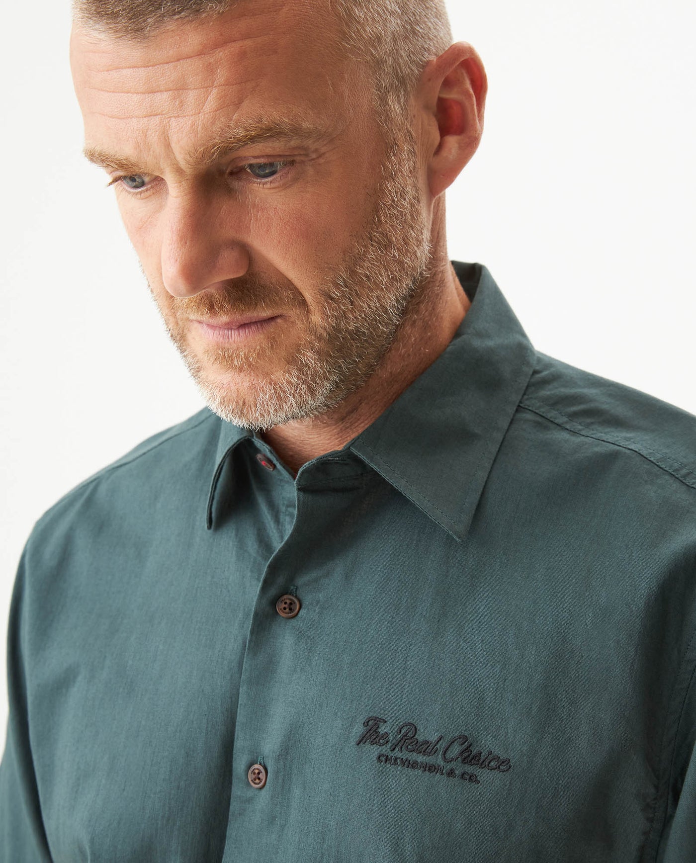 Men's Short Sleeve Classic Fit Shirt in Cotton, Glimmer 619G038 - 4