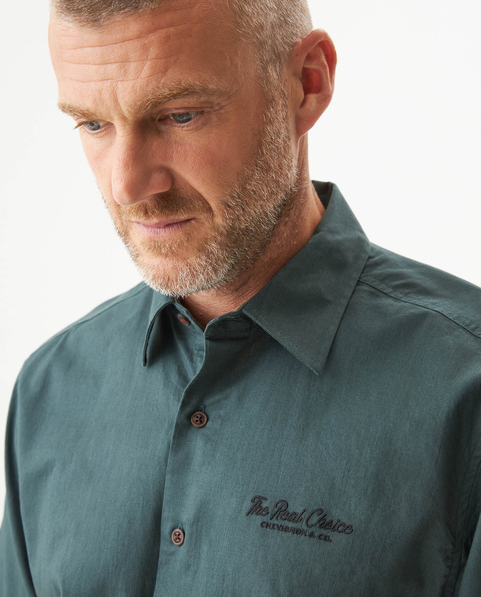 Men's Short Sleeve Shirt - Green - 4