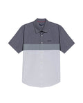 Men's Short Sleeve Slim Fit Color Block Shirt in Cotton, Boathouse 619G040 - 2