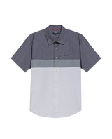 Men's Short Sleeve Slim Fit Color Block Shirt in Cotton, Boathouse 619G040 - 2