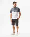 Men's Short Sleeve Slim Fit Color Block Shirt in Cotton, Boathouse 619G040 - 3