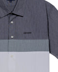 Men's Short Sleeve Slim Fit Color Block Shirt in Cotton, Boathouse 619G040 - 7