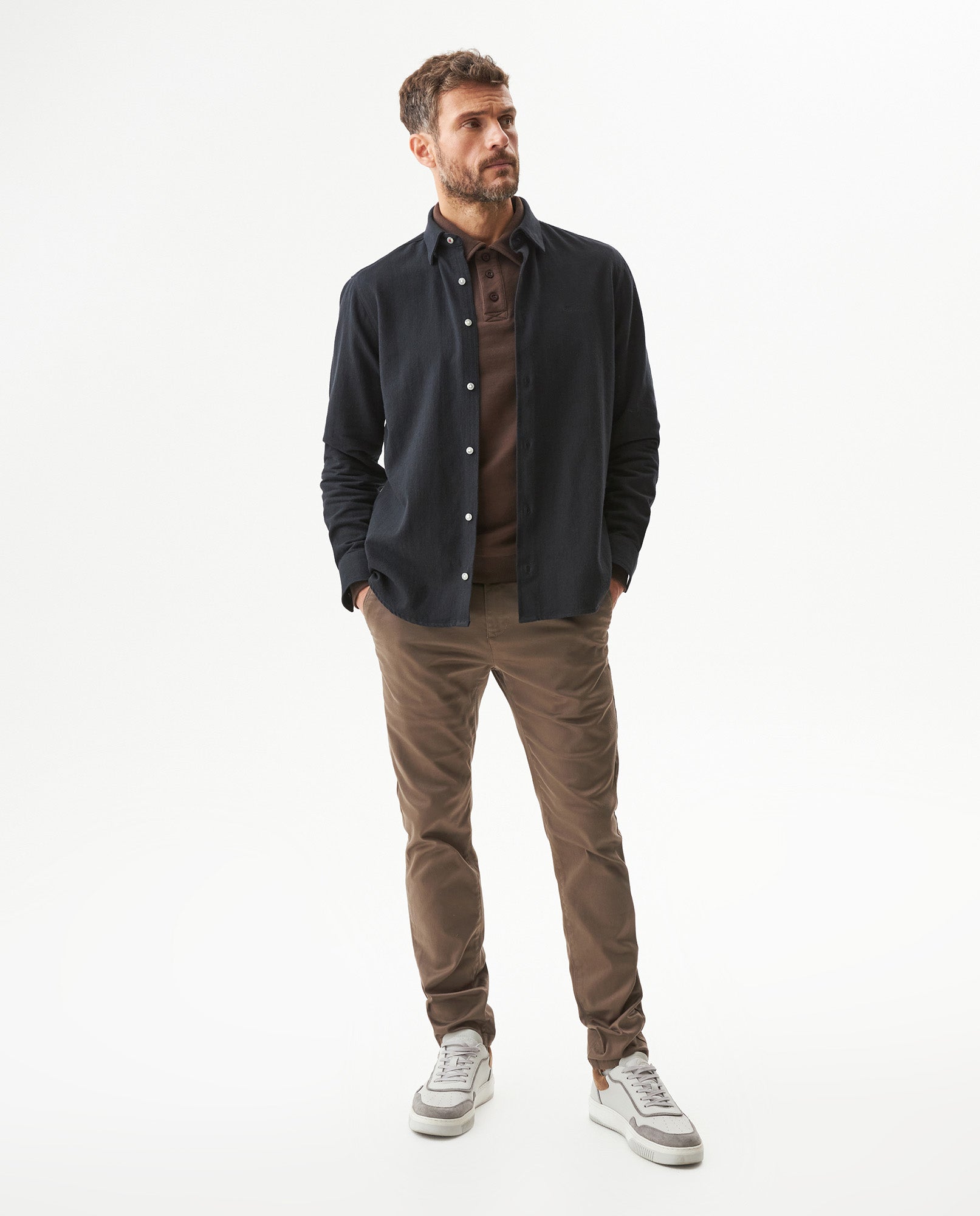 Men's Shirt, Long Sleeve - Black 619G042 - 3