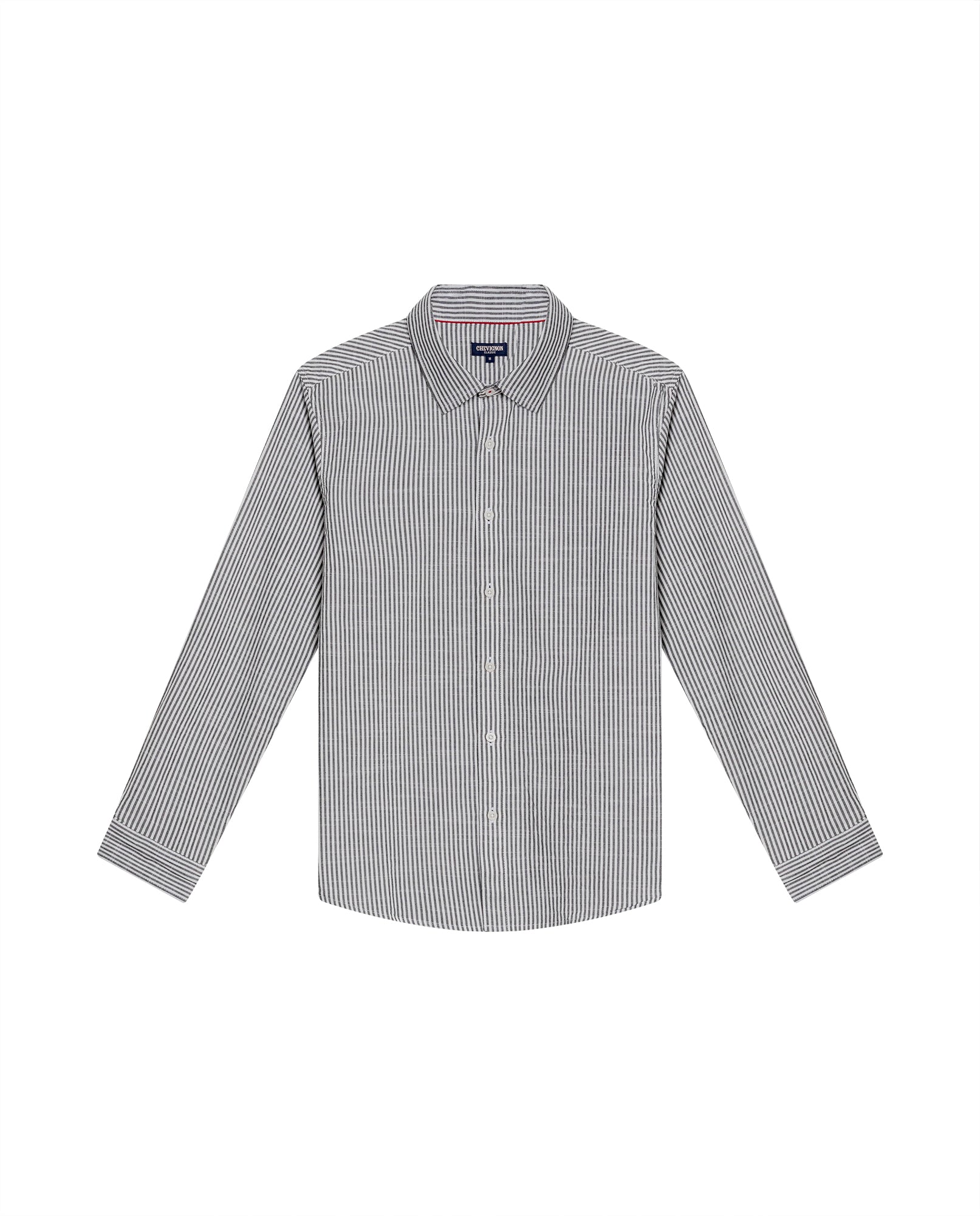 Men's Long Sleeve Classic Fit Striped Shirt in Cotton, Wharf 619G043 - 2