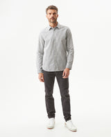 Men's Long Sleeve Classic Fit Striped Shirt in Cotton, Wharf 619G043 - 3