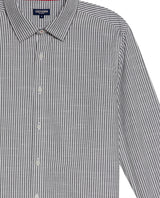 Men's Long Sleeve Classic Fit Striped Shirt in Cotton, Wharf 619G043 - 7