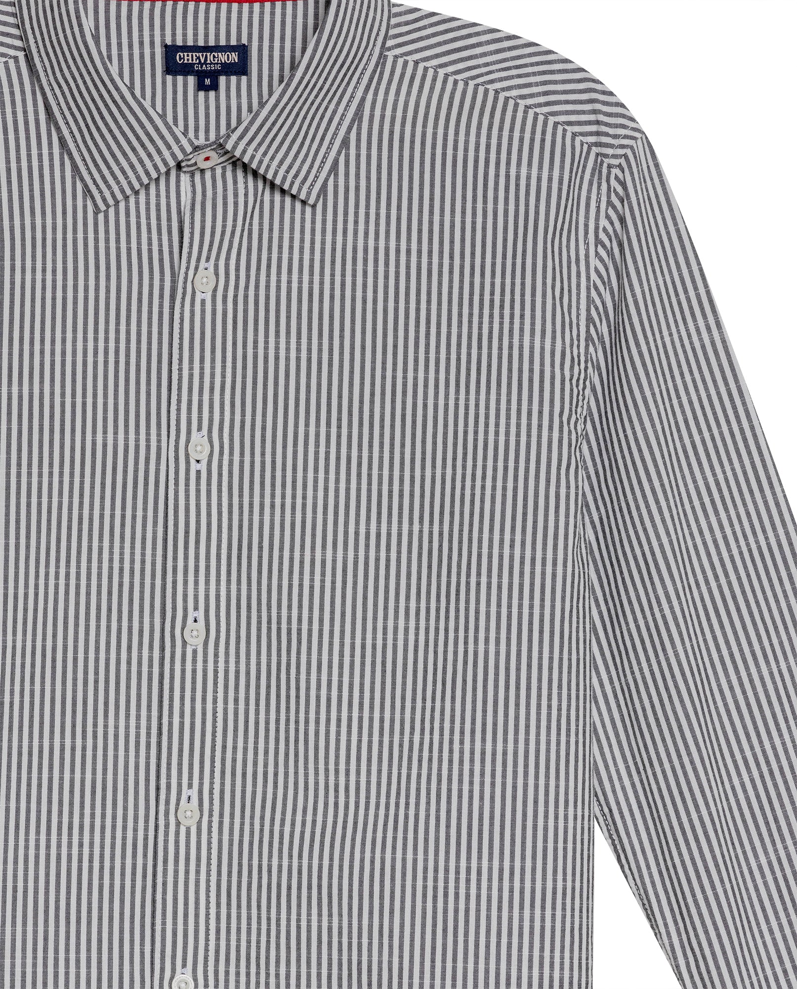 Men's Long Sleeve Classic Fit Striped Shirt in Cotton, Wharf 619G043 - 7