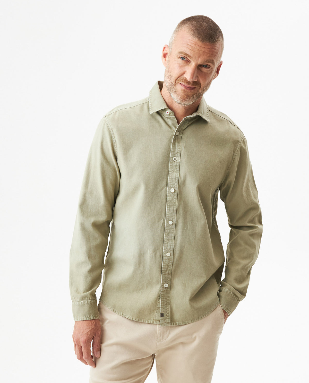 Men´s Spread Collar Shirt - Green 63_619G045_VER160213_0