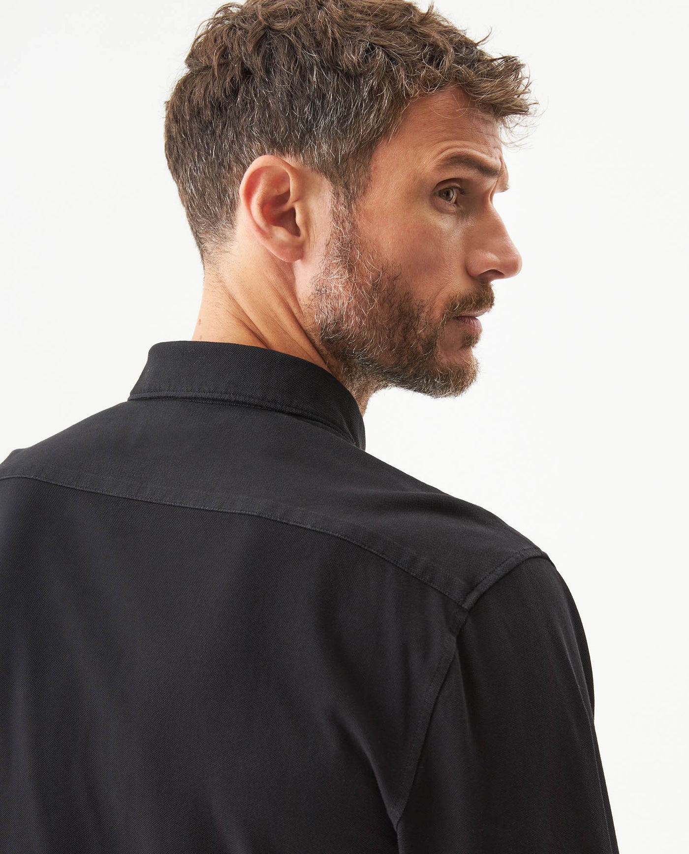 Men's Long Sleeve Slim Fit Heavy Knit Shirt, Pier - 6