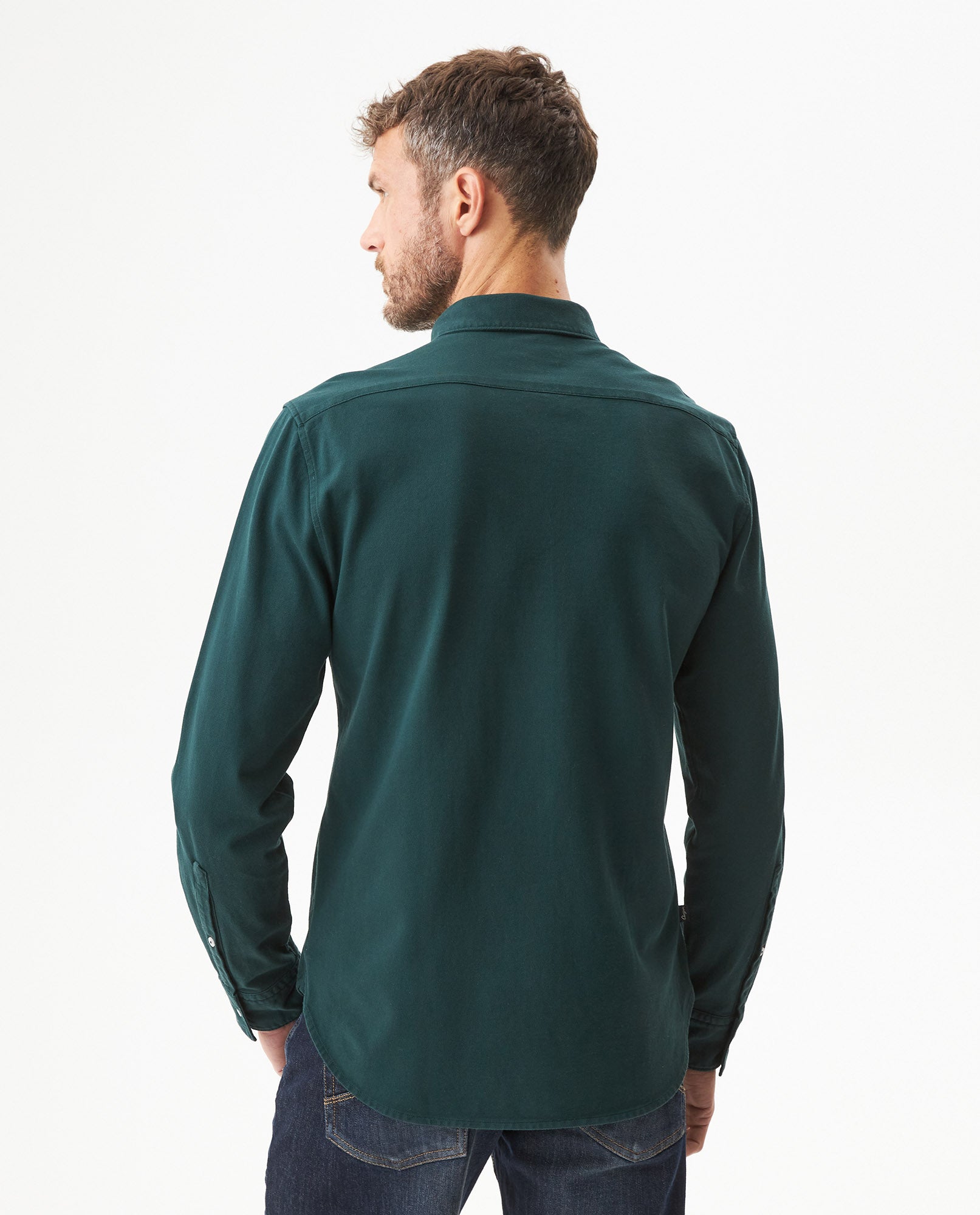 Men's Long Sleeve Slim Fit Heavy Knit Shirt, Pier - 5