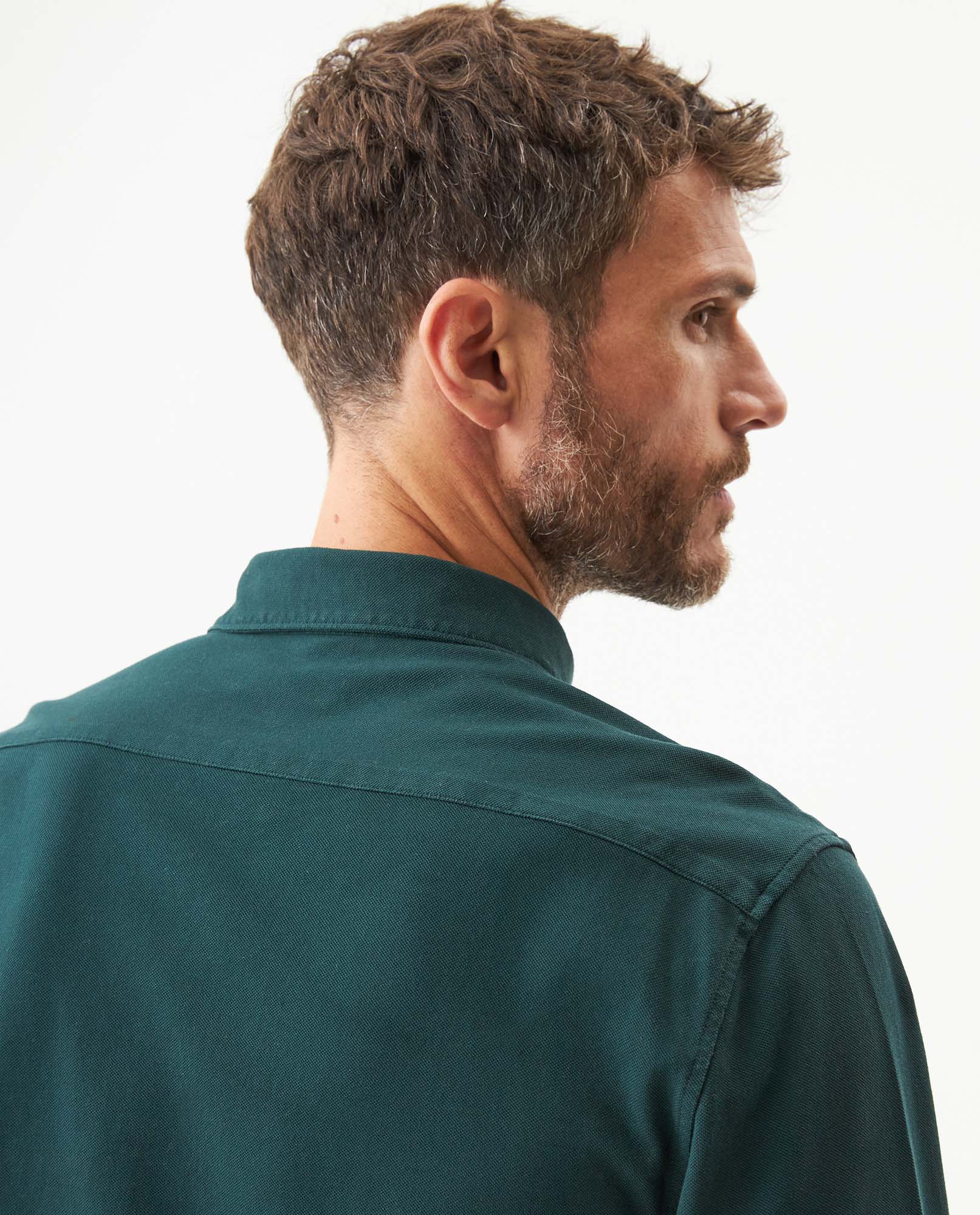 Men's Long Sleeve Slim Fit Heavy Knit Shirt, Pier - 6