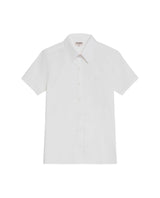 Men's Short Sleeve Slim Fit Button-Down Shirt in Cotton, Nautical - 1