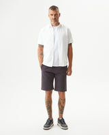 Men's Short Sleeve Slim Fit Button-Down Shirt in Cotton, Nautical - 3