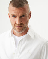 Men's Short Sleeve Slim Fit Button-Down Shirt in Cotton, Nautical - 4