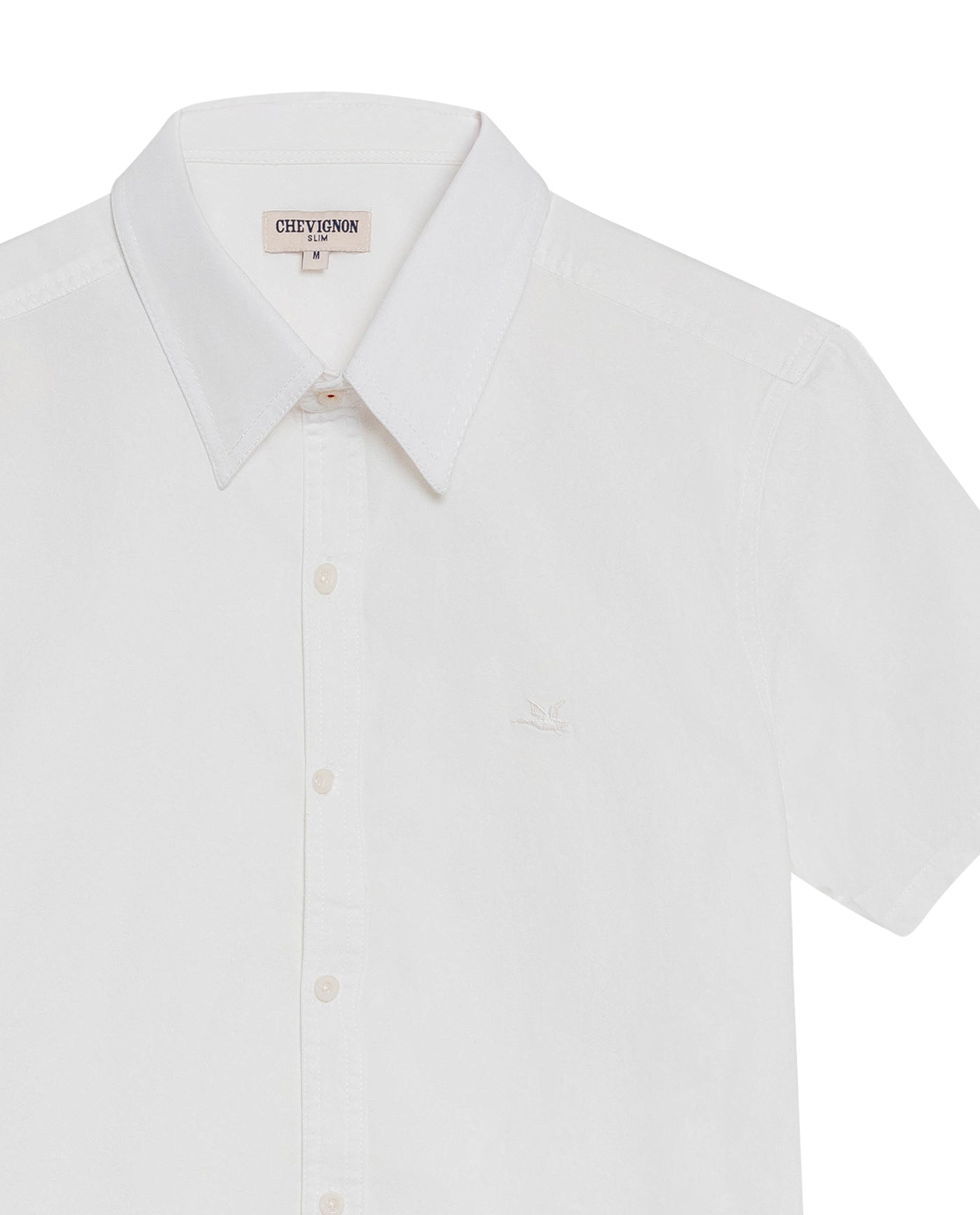 Men's Short Sleeve Slim Fit Button-Down Shirt in Cotton, Nautical - 7
