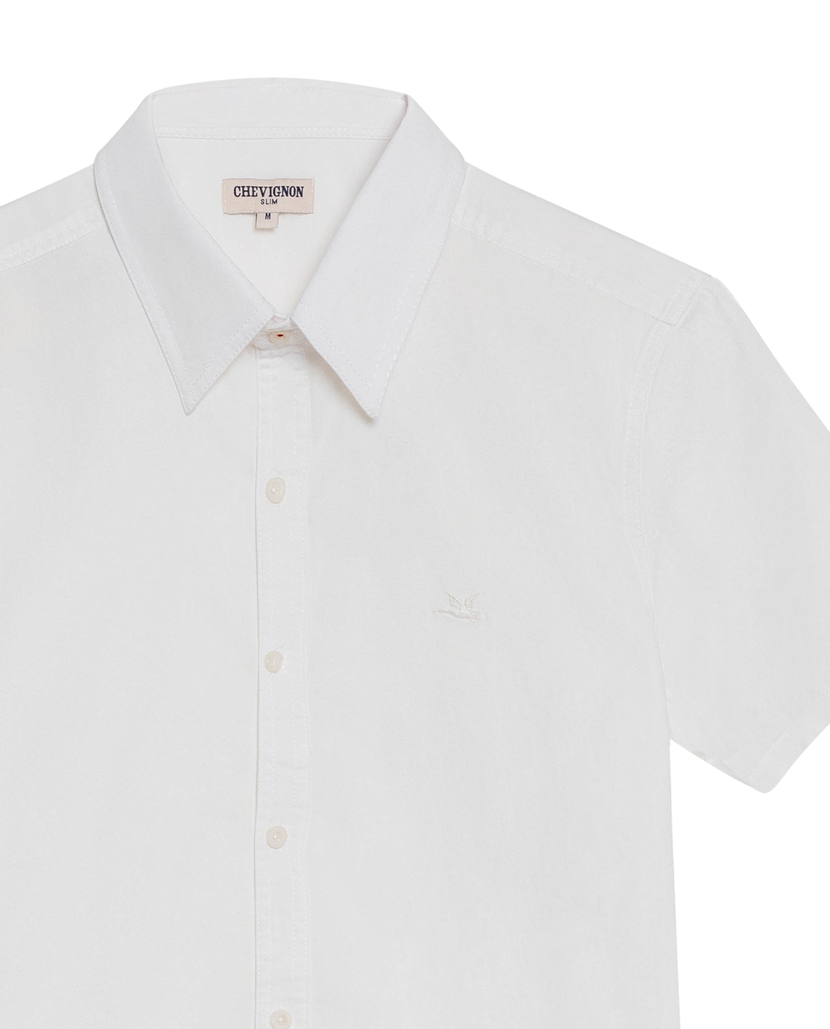 Men's Short Sleeve Slim Fit Button-Down Shirt in Cotton, Nautical - 7