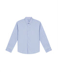 Men's Long Sleeve Slim Fit Micro Wind Tech Shirt in Polyester-Cotton Blend, Cascade - 3