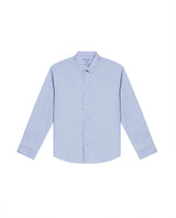 Men's Long Sleeve Slim Fit Micro Wind Tech Shirt in Polyester-Cotton Blend, Cascade - 3