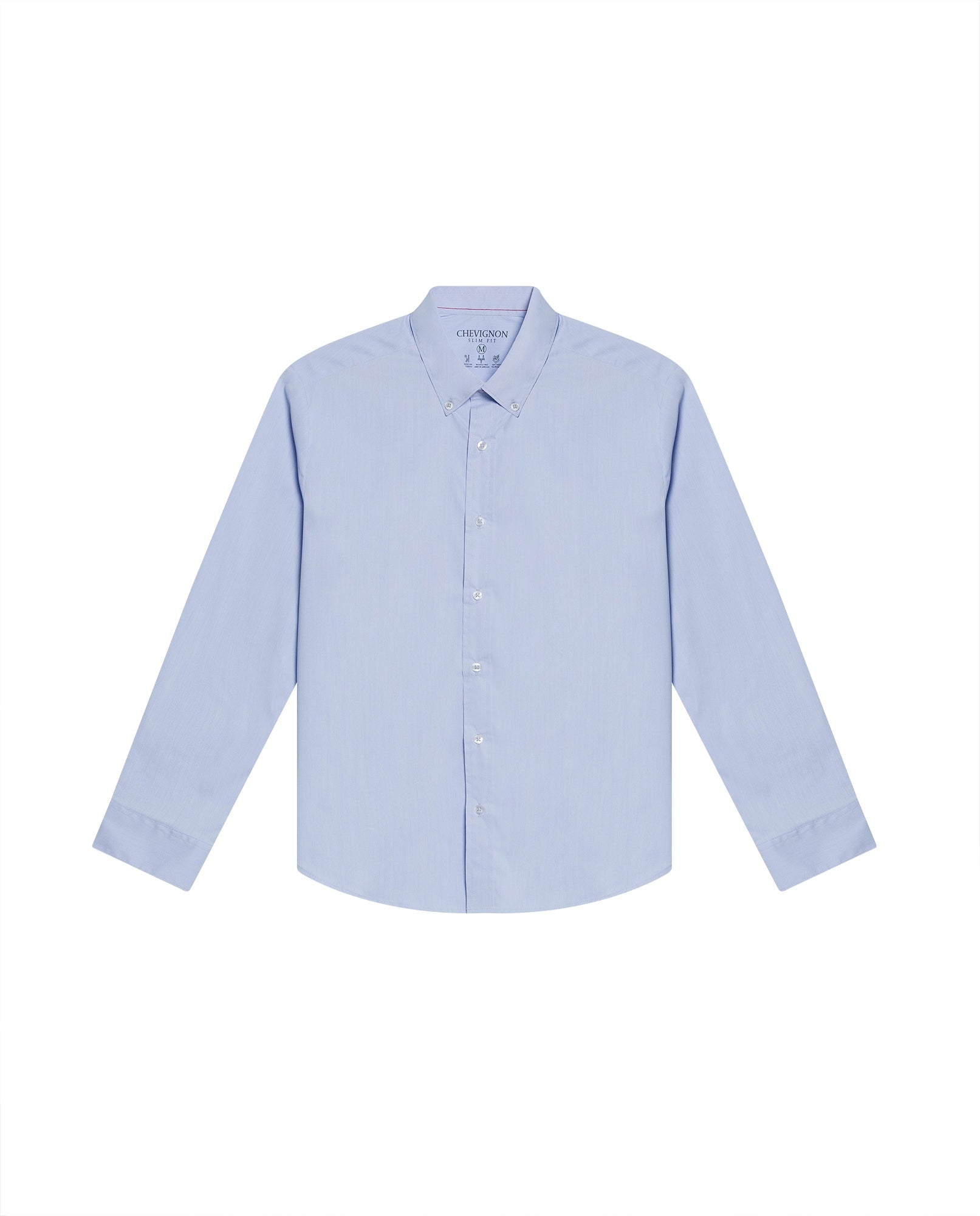 Men's Long Sleeve Slim Fit Micro Wind Tech Shirt in Polyester-Cotton Blend, Cascade - 3