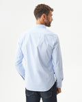 Men's Long Sleeve Slim Fit Micro Wind Tech Shirt in Polyester-Cotton Blend, Cascade - 5