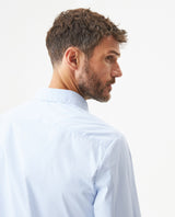Men's Long Sleeve Slim Fit Micro Wind Tech Shirt in Polyester-Cotton Blend, Cascade - 6