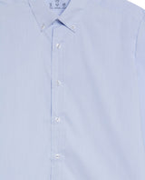 Men's Long Sleeve Slim Fit Micro Wind Tech Shirt in Polyester-Cotton Blend, Cascade - 7
