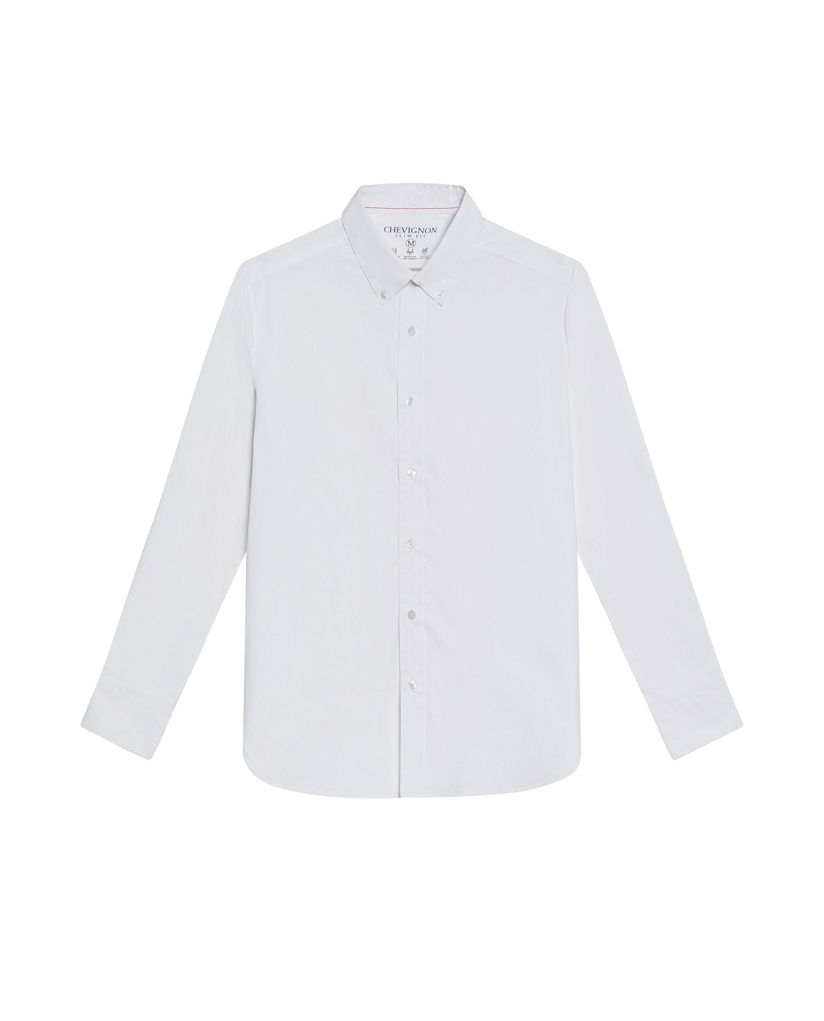 Men's Long Sleeve Slim Fit Micro Wind Tech Shirt in Polyester-Cotton Blend, Cascade - 3