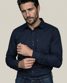 Men´s Slim Fit Shirt - Blue 63_619G100_AZU193924_0