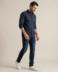 Men´s Slim Fit Shirt - Blue 63_619G100_AZU193924_4