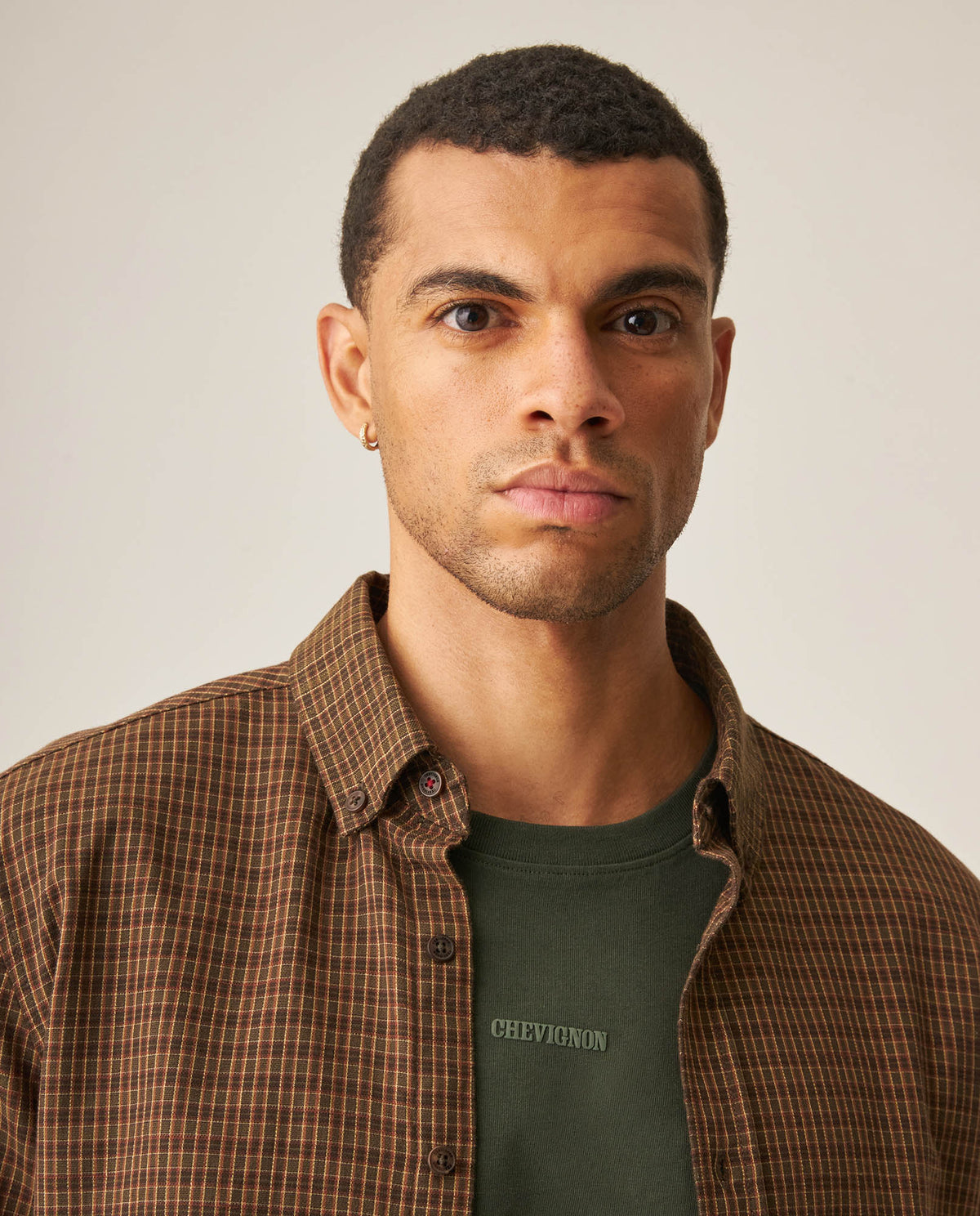 Men´s Slim Fit Shirt - Brown 63_619H005_CAF190915_4