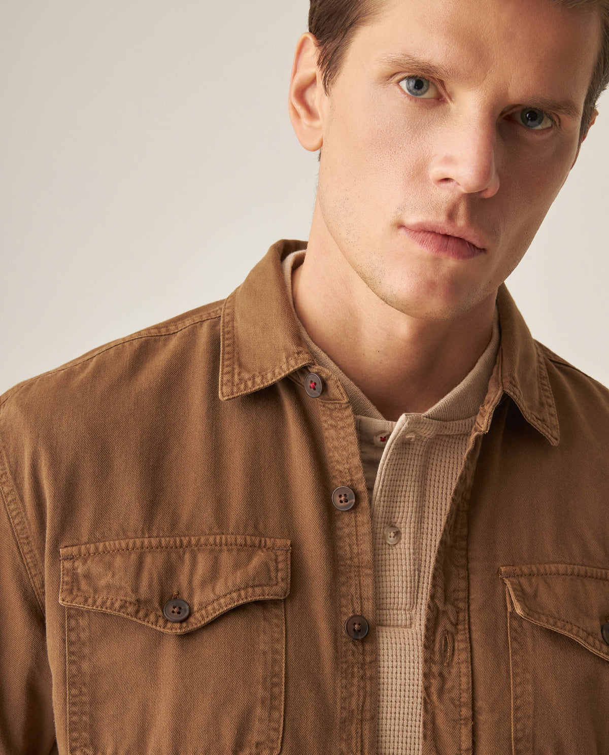 Men´s Shacket Shirt - Brown 63_619H701_CAF181016_4