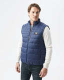 QUILTED TOGS PUFFER VEST IN NAVY