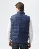 QUILTED TOGS PUFFER VEST IN NAVY