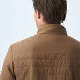 QUILTED WATER RESISTANT TOGS PUFFER IN BROWN