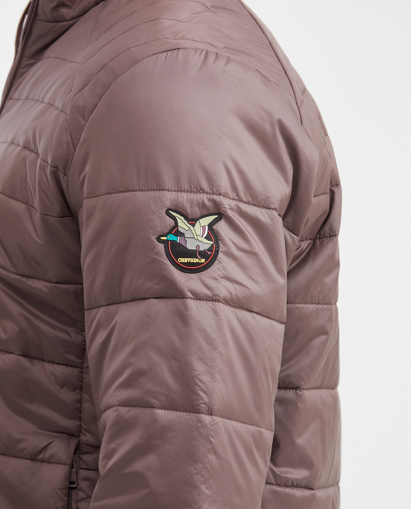 Mens Packable Quilted Jacket Water-Resistant in Polyamide - Brown 63_620G000_CAF191213_5