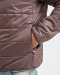 Mens Packable Quilted Jacket Water-Resistant in Polyamide - Brown 63_620G000_CAF191213_6