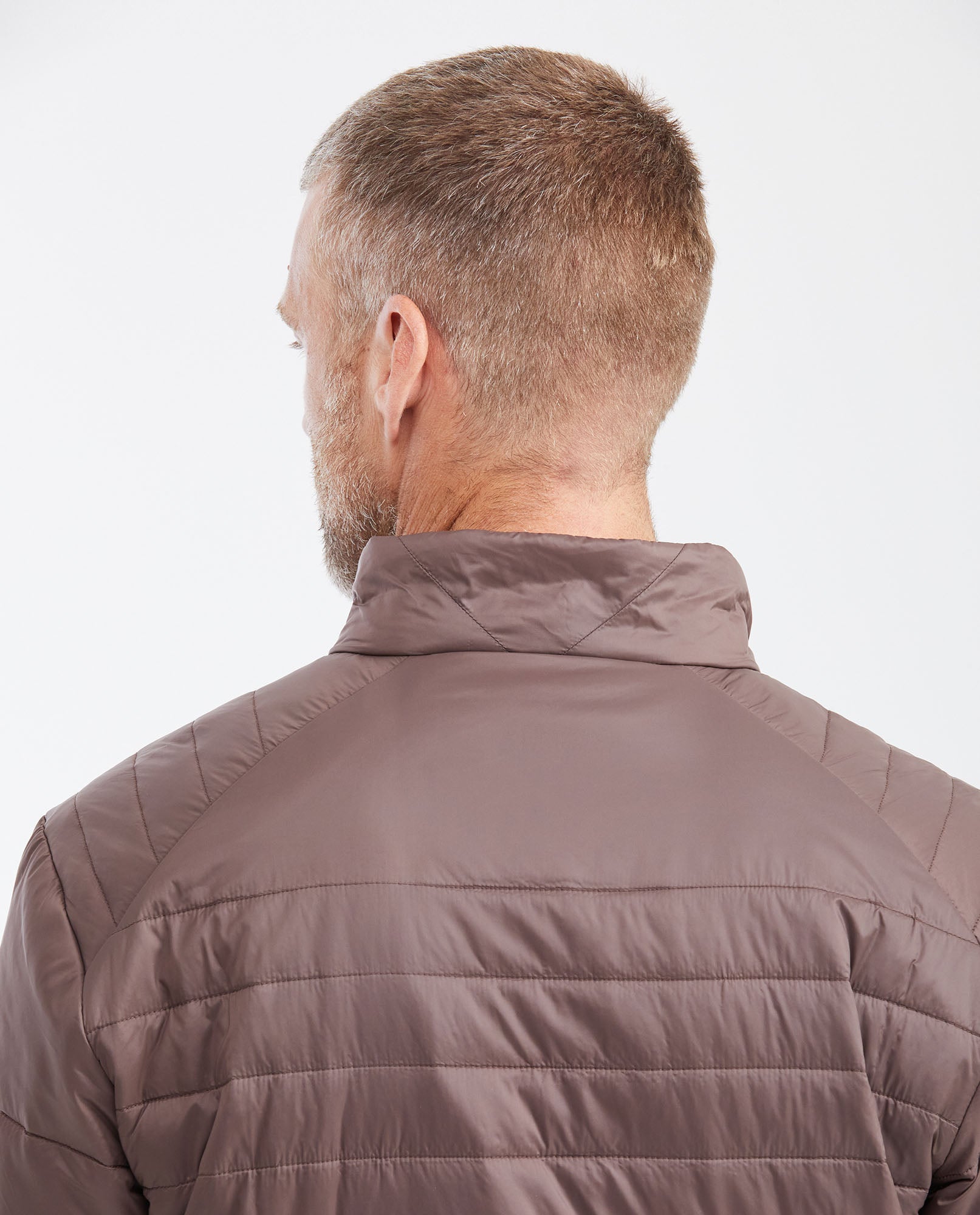 Mens Packable Quilted Jacket Water-Resistant in Polyamide - Brown 63_620G000_CAF191213_8