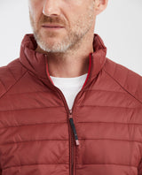 Mens Packable Quilted Jacket Water-Resistant in Polyamide - Brown 63_620G000_CAF191331_4