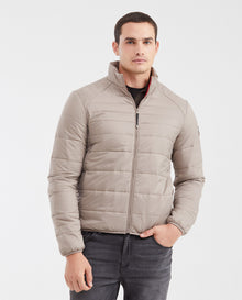 Mens Packable Quilted Jacket Water-Resistant in Polyamide - Gray 63_620G000_GRI171212_0