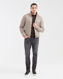 Mens Packable Quilted Jacket Water-Resistant in Polyamide - Gray 63_620G000_GRI171212_3