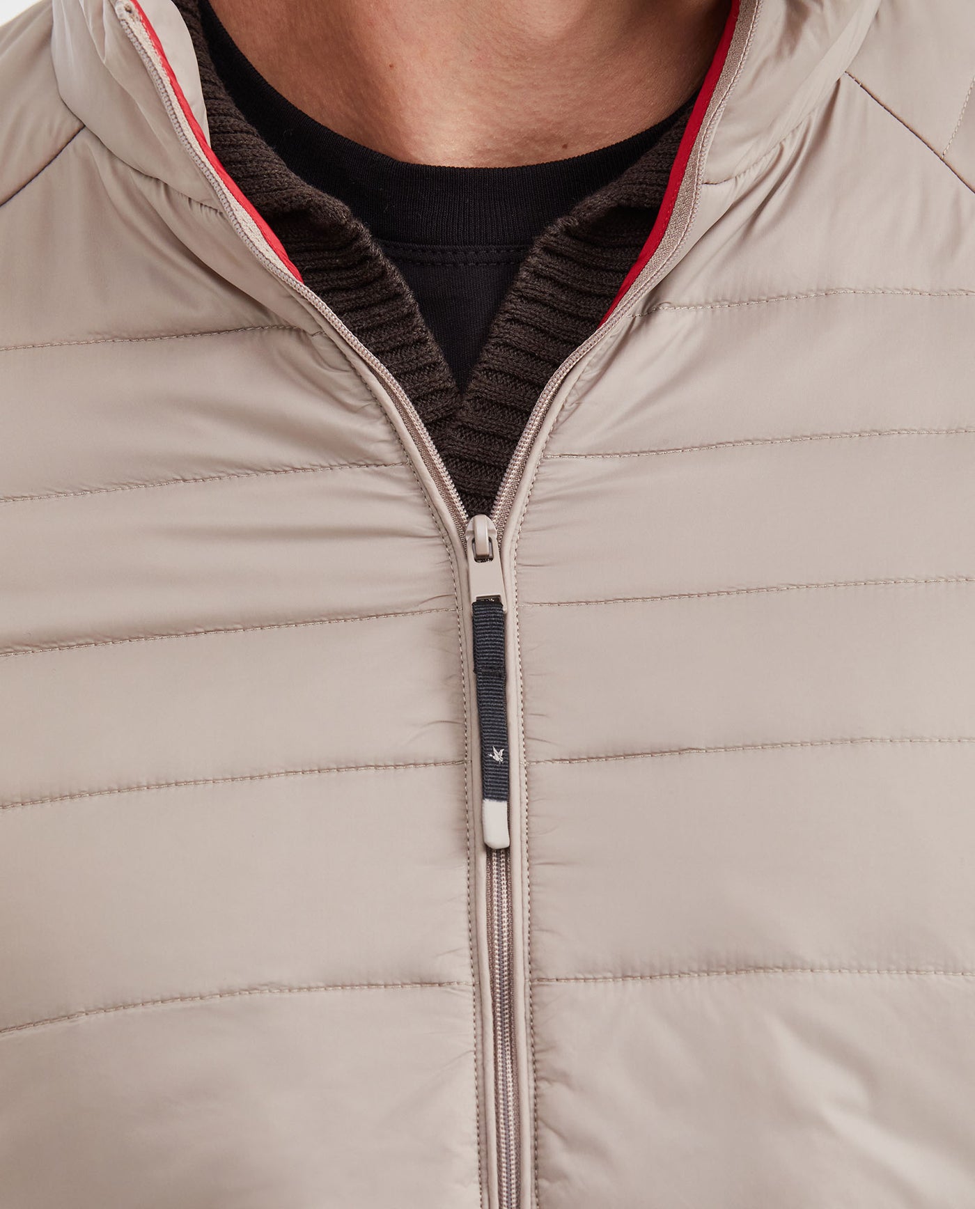Mens Packable Quilted Jacket Water-Resistant in Polyamide - Gray 63_620G000_GRI171212_4
