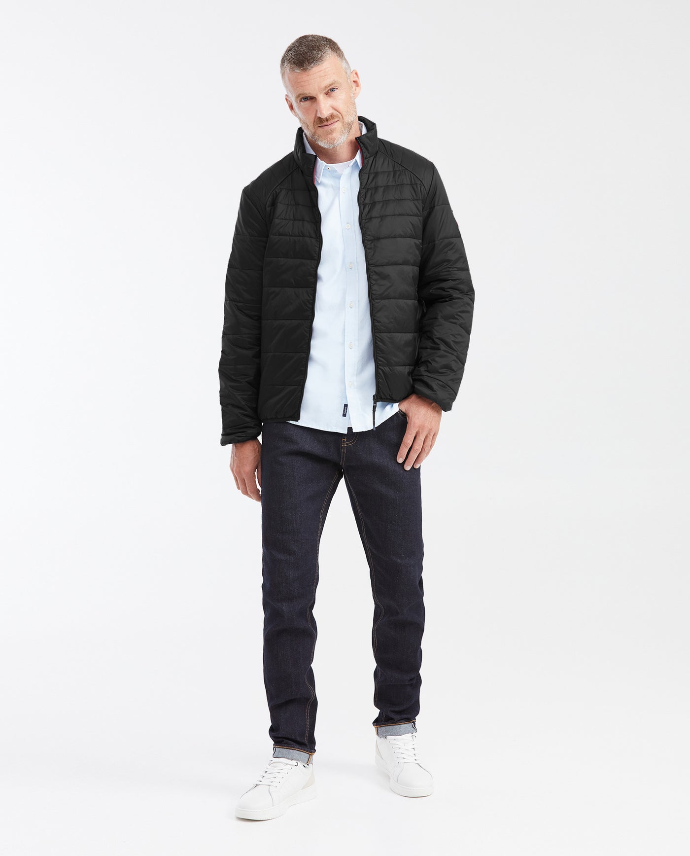 Mens Packable Quilted Jacket Water-Resistant in Polyamide - Black 63_620G000_NEG190303_3