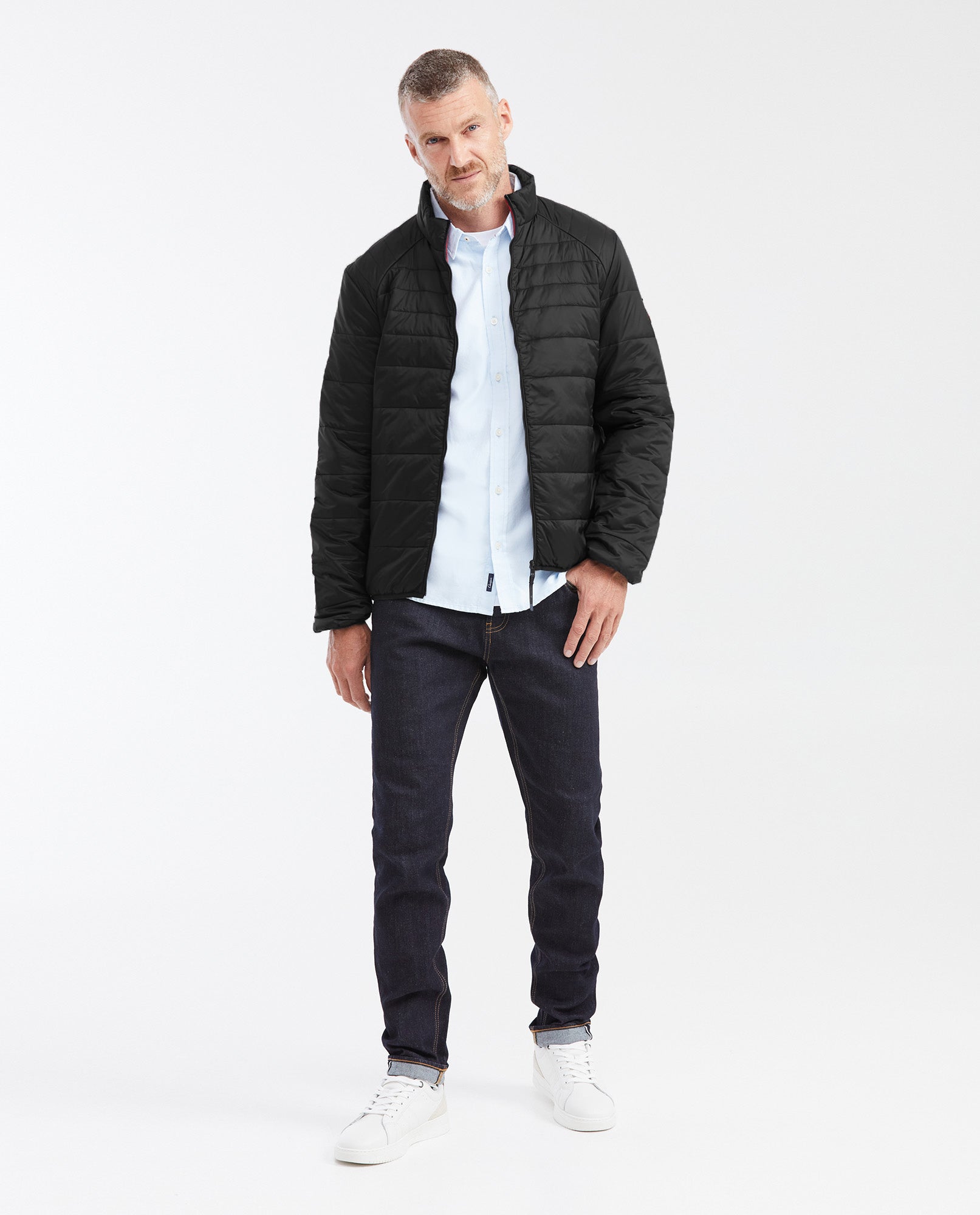 Mens Packable Quilted Jacket Water-Resistant in Polyamide - Black 63_620G000_NEG190303_3