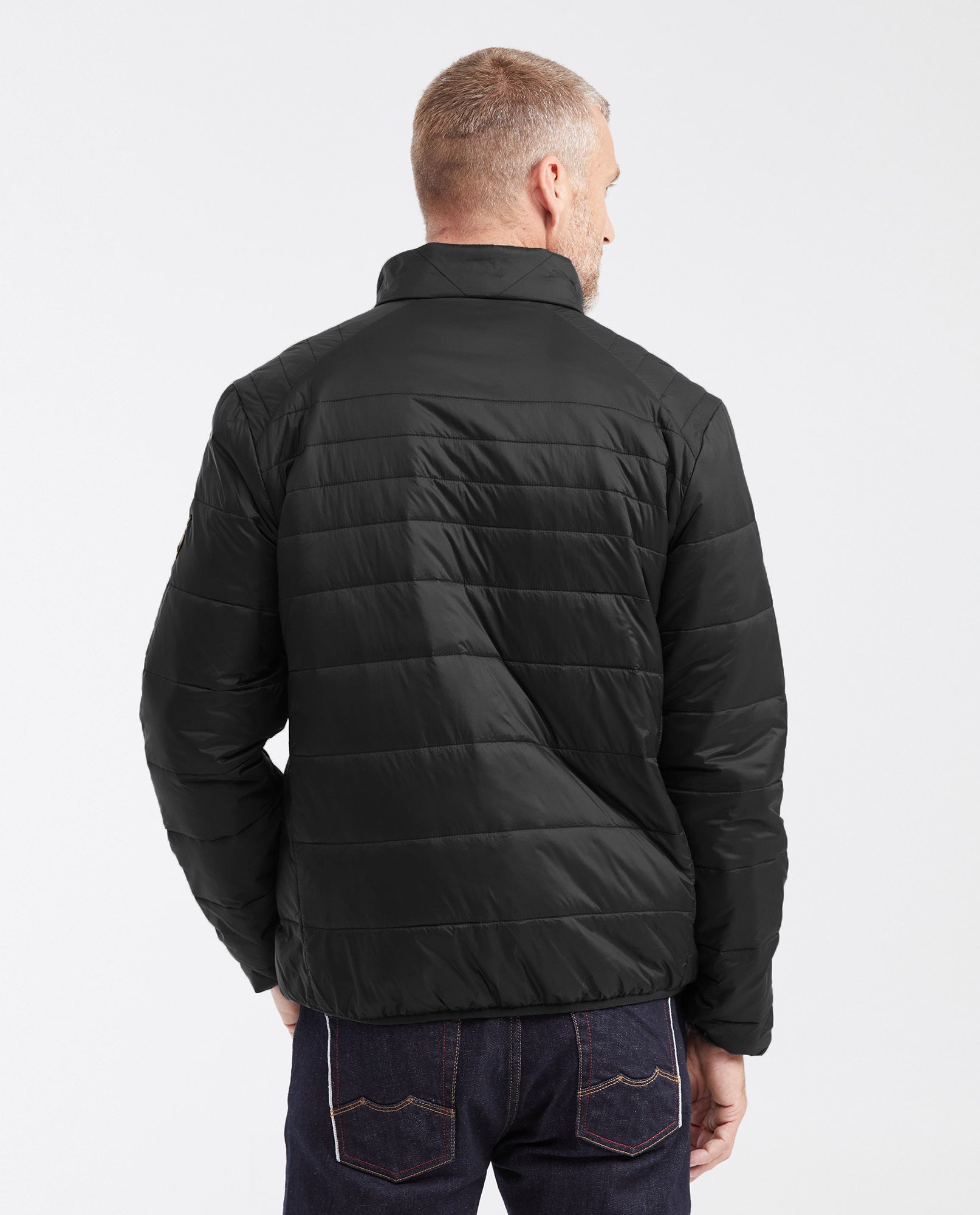 Mens Packable Quilted Jacket Water-Resistant in Polyamide - Black 63_620G000_NEG190303_7