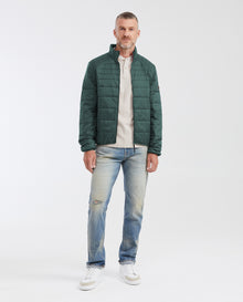 Mens Packable Quilted Jacket Water-Resistant in Polyamide - Dark Green 63_620G000_VER195406_3