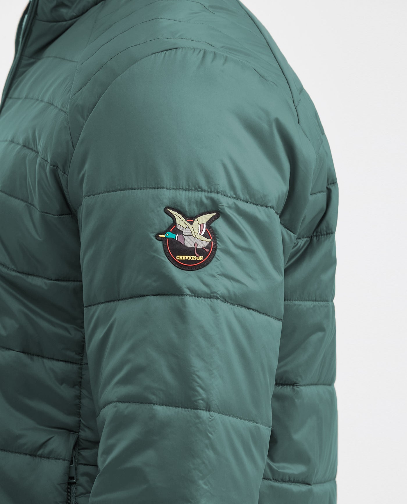Mens Packable Quilted Jacket Water-Resistant in Polyamide - Dark Green 63_620G000_VER195406_5